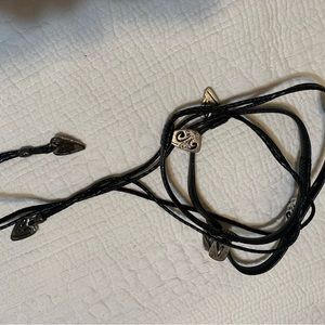 Brighton black belt with heart charms